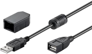 Goobay USB 2.0 höghastighetsförlängningskabel med säkerhetshylsa, svar