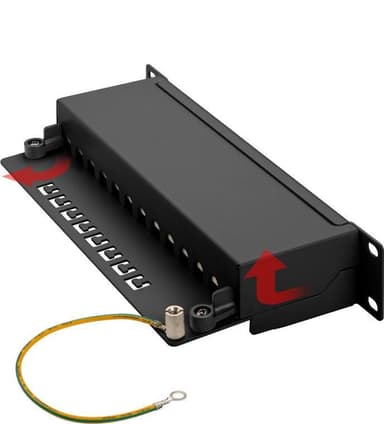Goobay CAT 6 10-tums (25,4 cm) kopplingspanel, 12 portar