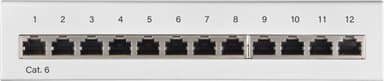 Goobay CAT 6 mini-/skrivbordskopplingspanel, 12 portar (1 HE)