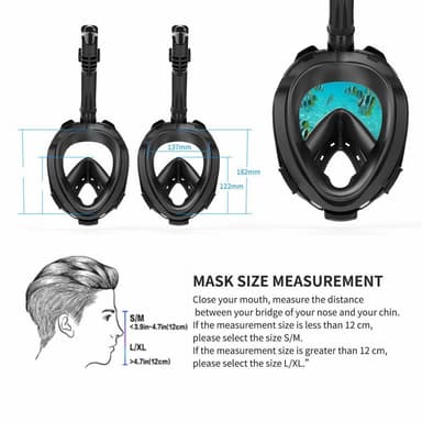 Helmask cyklop med snorkel och GoPro fäste - svart - S/M