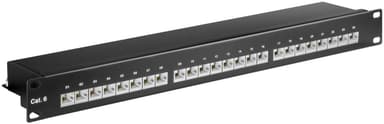 Goobay CAT 6 19-tums (48,3 cm) kopplingspanel, 24 portar (1 HE)