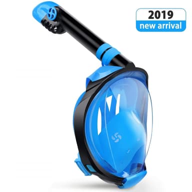 Helmask cyklop med snorkel och GoPro fäste - blå - S/M