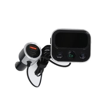 Bluetooth FM-sändare med billaddare (QC3.0/PD18W) Svart