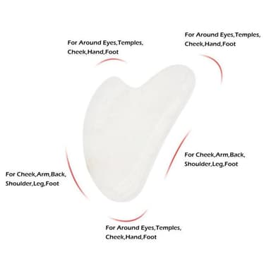 Gua Sha massagesten Jade Vit