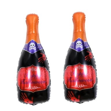 Ballong Halloween Champagneflaska 98 cm 2-pack
