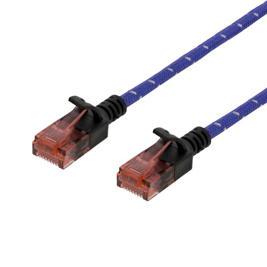 Tough Slim CAT.6A U/UTP Patch Cable 28AWG 3.8mm 1.5m blue
