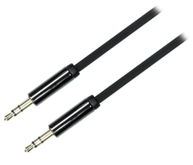 DELTACO ljudkabel, 3,5mm hane till 3,5mm hane, 0,5m, svart