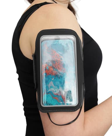 STREETZ Sport armband, reflective, fits up to most 6.5", thin, black