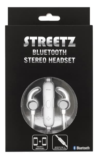 STREETZ Bluetooth-headset med mikrofon, in-ear, Bluetooth 4.1, silver