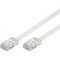 U/UTP Cat6 patch cable, flat, 0.5m, 250MHz, white