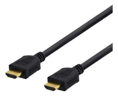 DELTACO High-Speed Premium HDMI-kabel, 1,5m, Ethernet, 4K UHD, svart