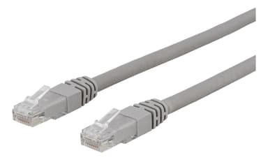 DELTACO U/UTP Cat6 patchkabel, 0,5m, 250MHz, LSZH, grå