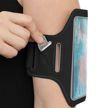 STREETZ Sport armband, reflective, fits up to most 6.5", thin, black