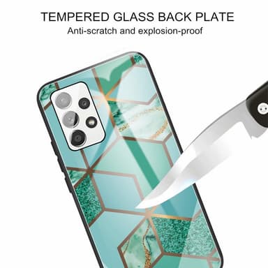 SKALO Samsung A13 4G Marmor Härdat Glas TPU-skal - Motiv 7