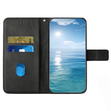 SKALO Samsung A13 4G Embossed Plånboksfodral i PU-Läder - Svart