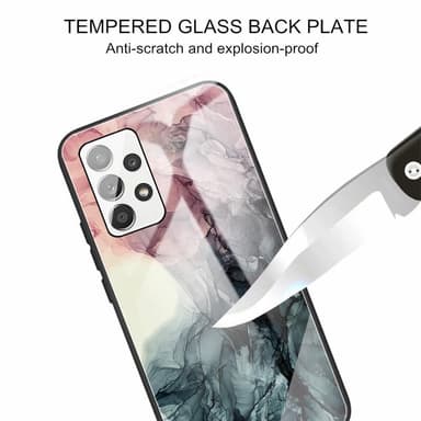 SKALO Samsung A13 4G Marmor Härdat Glas TPU-skal - Motiv 3