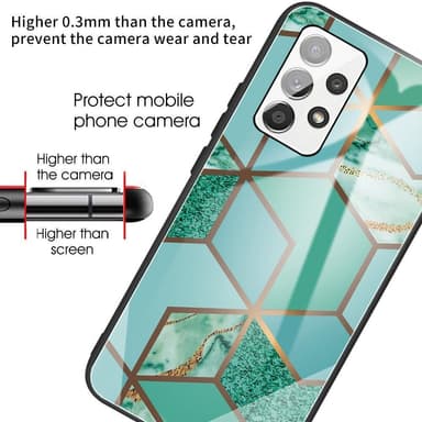 SKALO Samsung A13 4G Marmor Härdat Glas TPU-skal - Motiv 7