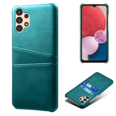 SKALO Samsung A13 4G PU-Läder Korthållare Skal - Turkos