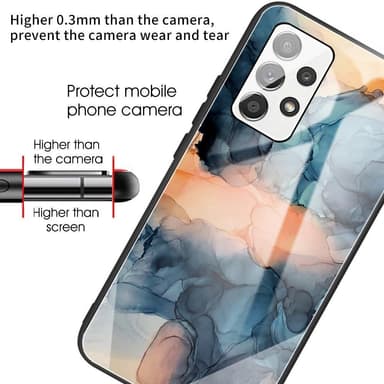 SKALO Samsung A13 4G Marmor Härdat Glas TPU-skal - Motiv 1