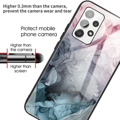SKALO Samsung A13 4G Marmor Härdat Glas TPU-skal - Motiv 2