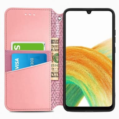 SKALO Samsung A13 4G Mandala Slim Plånboksfodral - Rosa