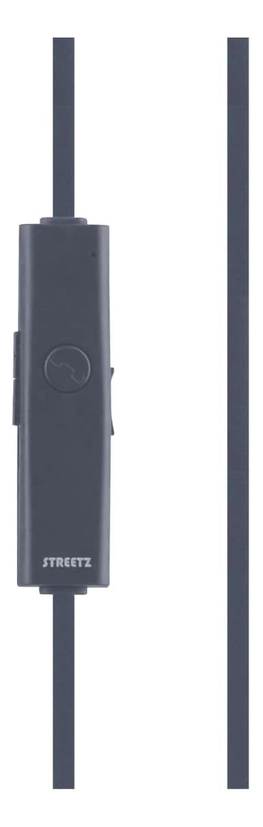 STREETZ Bluetooth stay-in-ear headset med mikrofon, BT 4.1, grå/blå