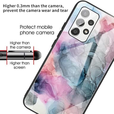SKALO Samsung A13 4G Marmor Härdat Glas TPU-skal - Motiv 6