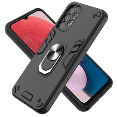 SKALO Samsung A13 4G Armor Hybrid Metallring skal - Svart