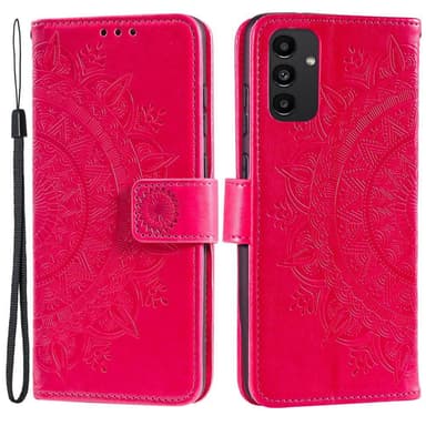 SKALO Samsung A13 4G Mandala Plånboksfodral - Cerise