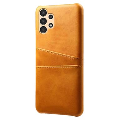 SKALO Samsung A13 4G PU-Läder Korthållare Skal - Ljusbrun
