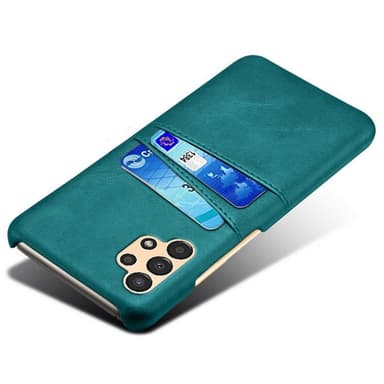 SKALO Samsung A13 4G PU-Läder Korthållare Skal - Turkos