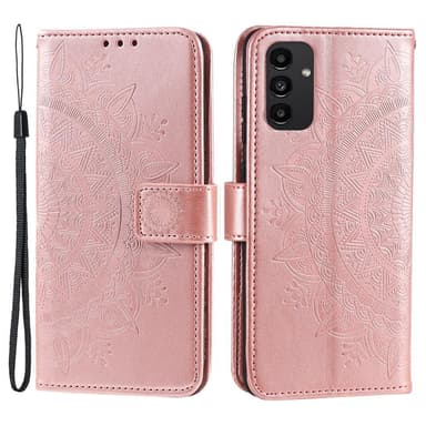 SKALO Samsung A13 4G Mandala Plånboksfodral - Roséguld