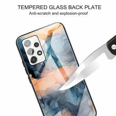 SKALO Samsung A13 4G Marmor Härdat Glas TPU-skal - Motiv 1