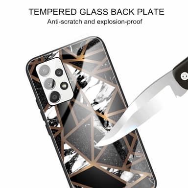 SKALO Samsung A13 4G Marmor Härdat Glas TPU-skal - Motiv 8