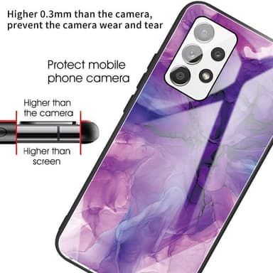 SKALO Samsung A13 4G Marmor Härdat Glas TPU-skal - Motiv 5