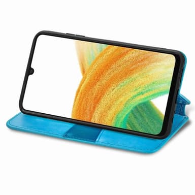SKALO Samsung A13 4G Mandala Slim Plånboksfodral - Blå