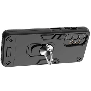 SKALO Samsung A13 4G Armor Hybrid Metallring skal - Svart