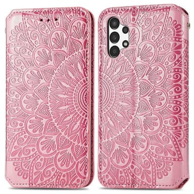SKALO Samsung A13 4G Mandala Slim Plånboksfodral - Rosa