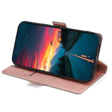 SKALO Samsung A13 4G Ultratunn Premium Plånboksfodral - Rosa