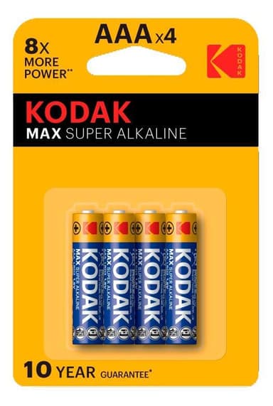 Kodak MAX alkaline AAA battery (4 pack)