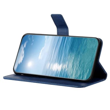 SKALO Samsung A13 4G Embossed Plånboksfodral i PU-Läder - Blå