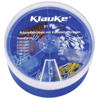 Ändhylsa sortiment 0.25 mm² 1 mm² Ljusblå, Vit, Gul,