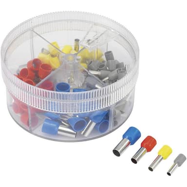 Ändhylsa sortiment 4 mm² 16 mm² Grå, Gul, Röd, Blå TRU