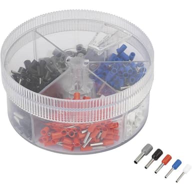 Ändhylsa sortiment 0.50 mm² 2.50 mm² Vit, Blå, Röd,