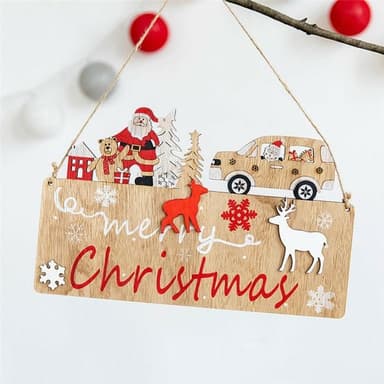 Dörrskylt med Julmotiv