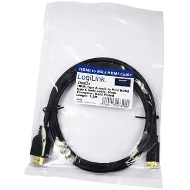 LogiLink HDMI - Mini-HDMI-kabel 4K 1,5m