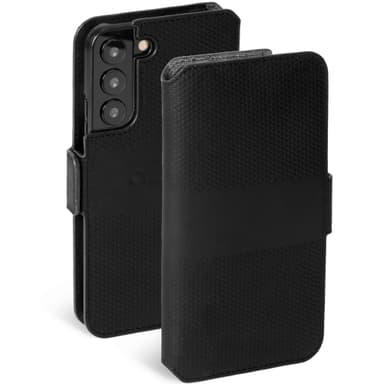 Leather Phone Wallet Galaxy S22 Svart