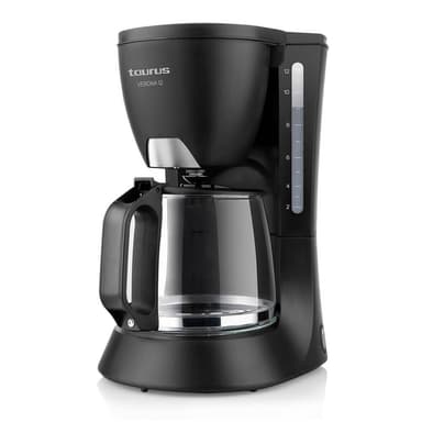 TAURUS Kaffebryggare 12 koppar Svart
