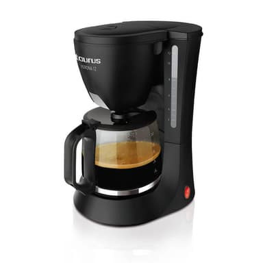 TAURUS Kaffebryggare 12 koppar Svart