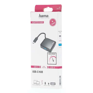 HAMA USB-C-hubb (4 portar)